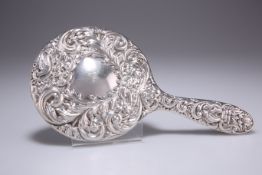 A VICTORIAN SILVER-MOUNTED HAND-MIRROR