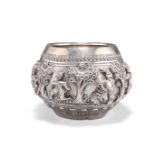 A BURMESE SILVER BOWL