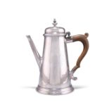 A GEORGE II SILVER COFFEE POT