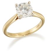 AN 18 CARAT GOLD SOLITAIRE DIAMOND RING