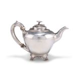 AN EARLY VICTORIAN SILVER BACHELOR'S TEAPOT