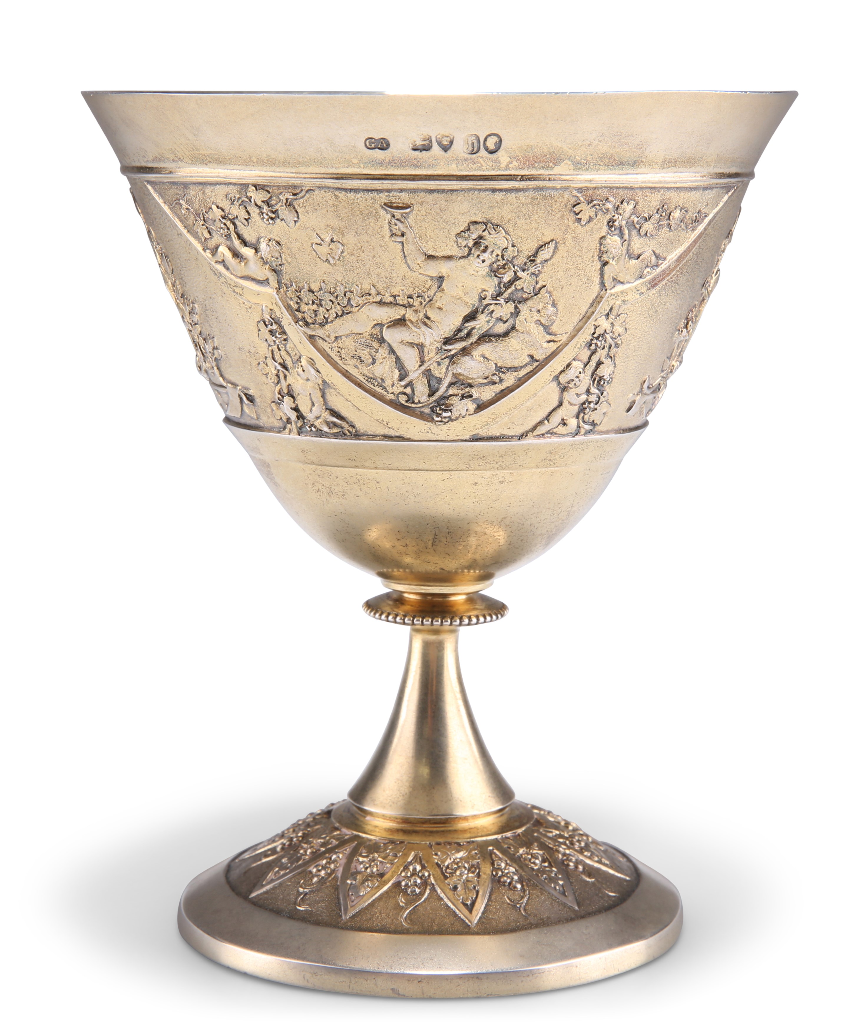 A RARE VICTORIAN SILVER-GILT GOBLET