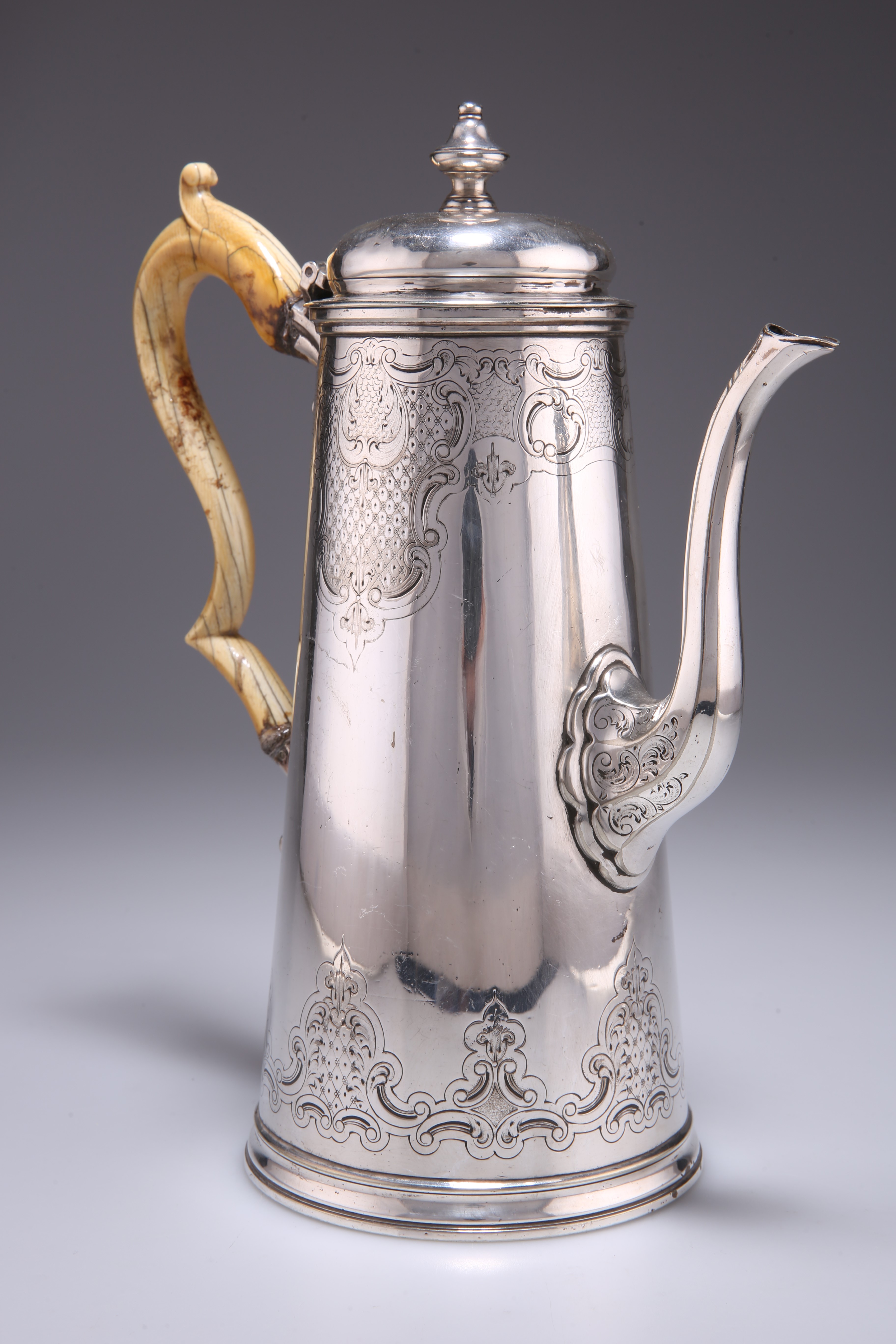 A VICTORIAN ELECTRO-PLATED COFFEE POT, - Image 3 of 8