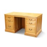 COXWOLD CABINET MAKERS, A UNICORN MAN OAK DESK