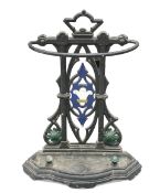 A VICTORIAN CAST IRON STICK STAND