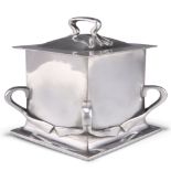 DAVID VEASEY, A LIBERTY & CO TUDRIC PEWTER BISCUIT BOX
