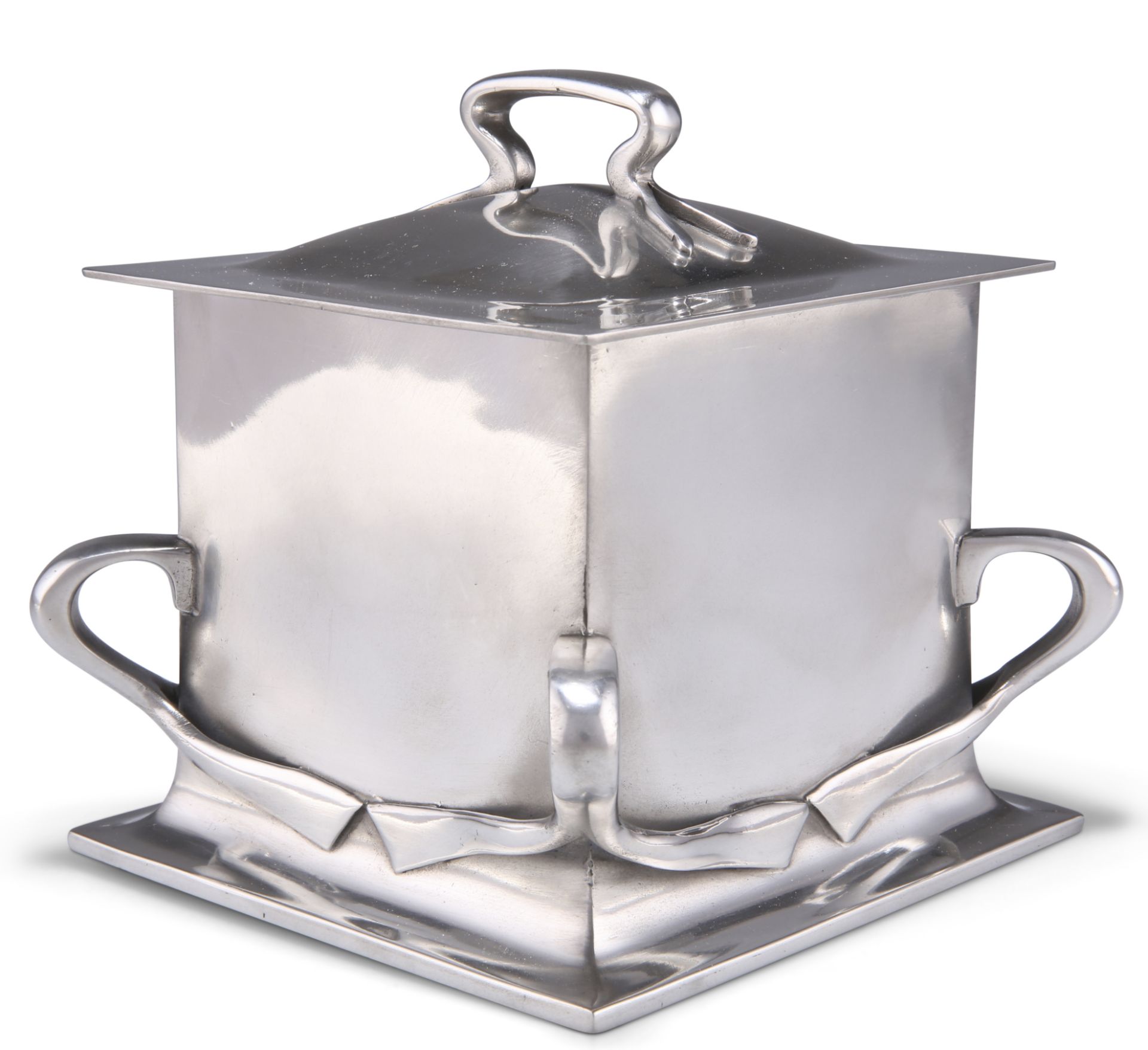 DAVID VEASEY, A LIBERTY & CO TUDRIC PEWTER BISCUIT BOX