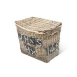 A LARGE WICKER MILL BASKET, LATE 19TH/EARLY 20TH CENTURY