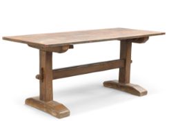 AN EARLY 19TH CENTURY COUNTRY OAK REFECTORY TABLE