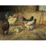 ENGLISH SCHOOL (19TH CENTURY), CHICKENS IN A COOP