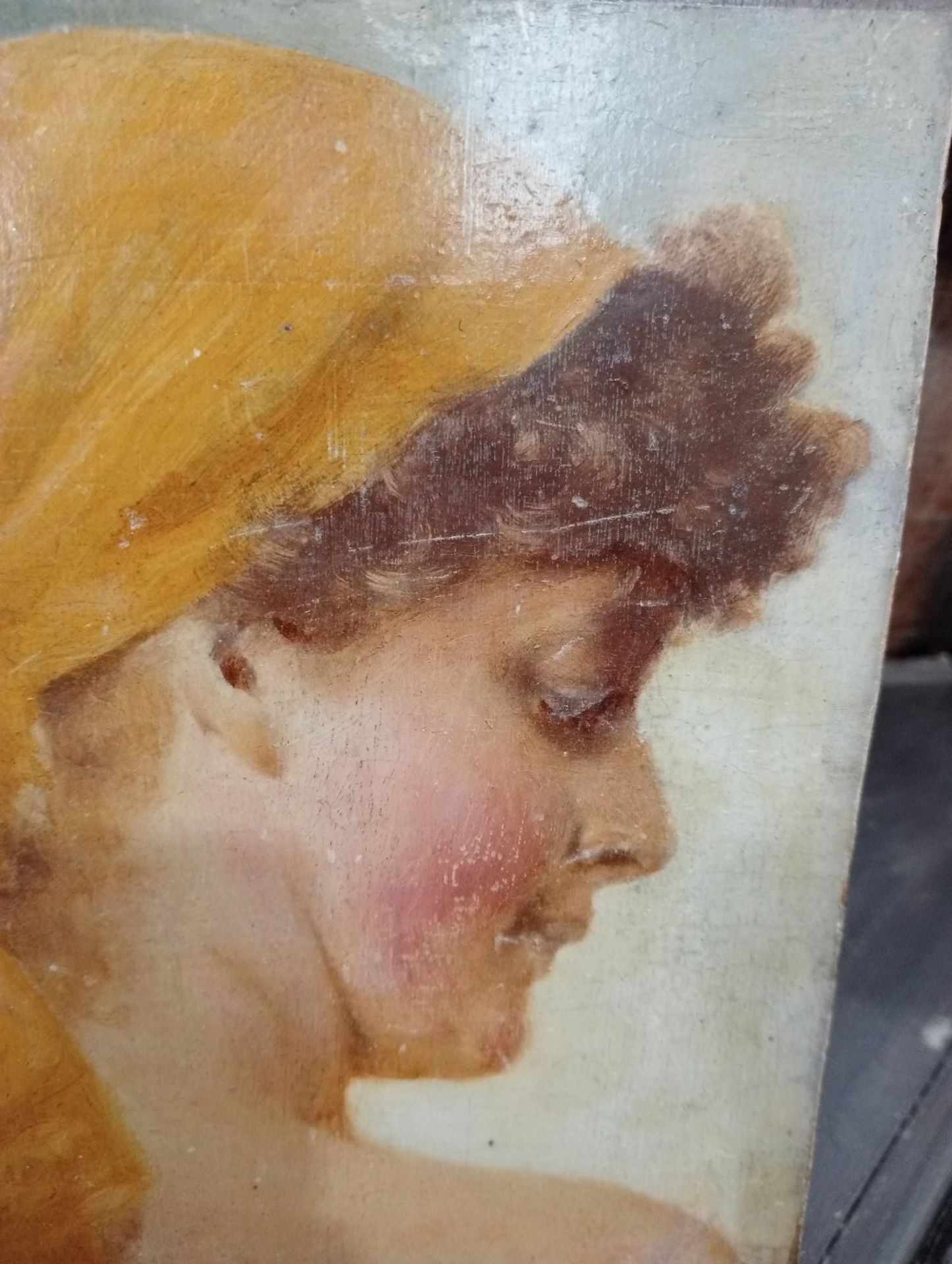 CONTINENTAL SCHOOL, PORTRAIT OF A YOUNG LADY, HEAD AND SHOULDERS - Image 3 of 6