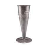 ARCHIBALD KNOX FOR LIBERTY & CO, AN ENGLISH PEWTER VASE