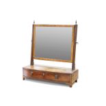 A GEORGE III MAHOGANY TOILET MIRROR