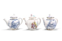 THREE ROYAL WORCESTER MINIATURE TEAPOTS