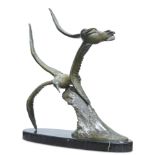 AN ART DECO SCULPTURE, 'SEAGULLS IN FLIGHT'