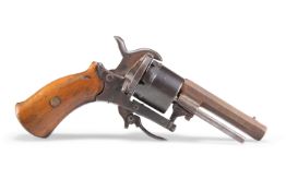 A BELGIAN 8MM SIX-SHOT REVOLVER, 19TH CENTURY