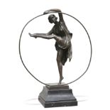 AN ART DECO-STYLE BRONZE OF A DANCER