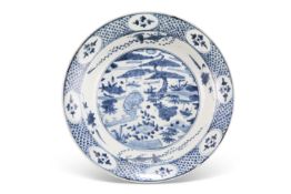 A CHINESE BLUE AND WHITE LARGE DISH, 18TH CENTURY