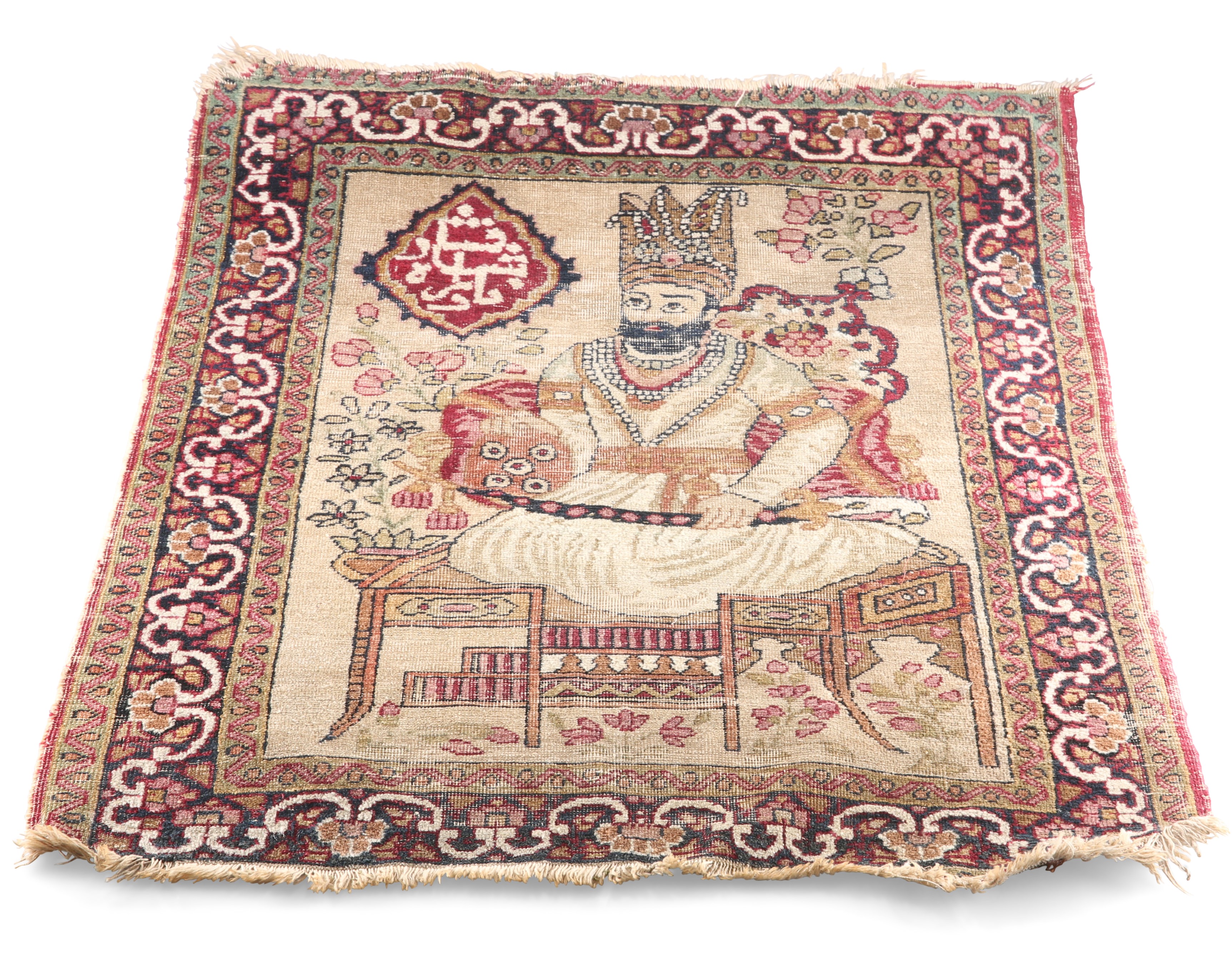 A PERSIAN KERMAN PRAYER MAT, CIRCA 1900