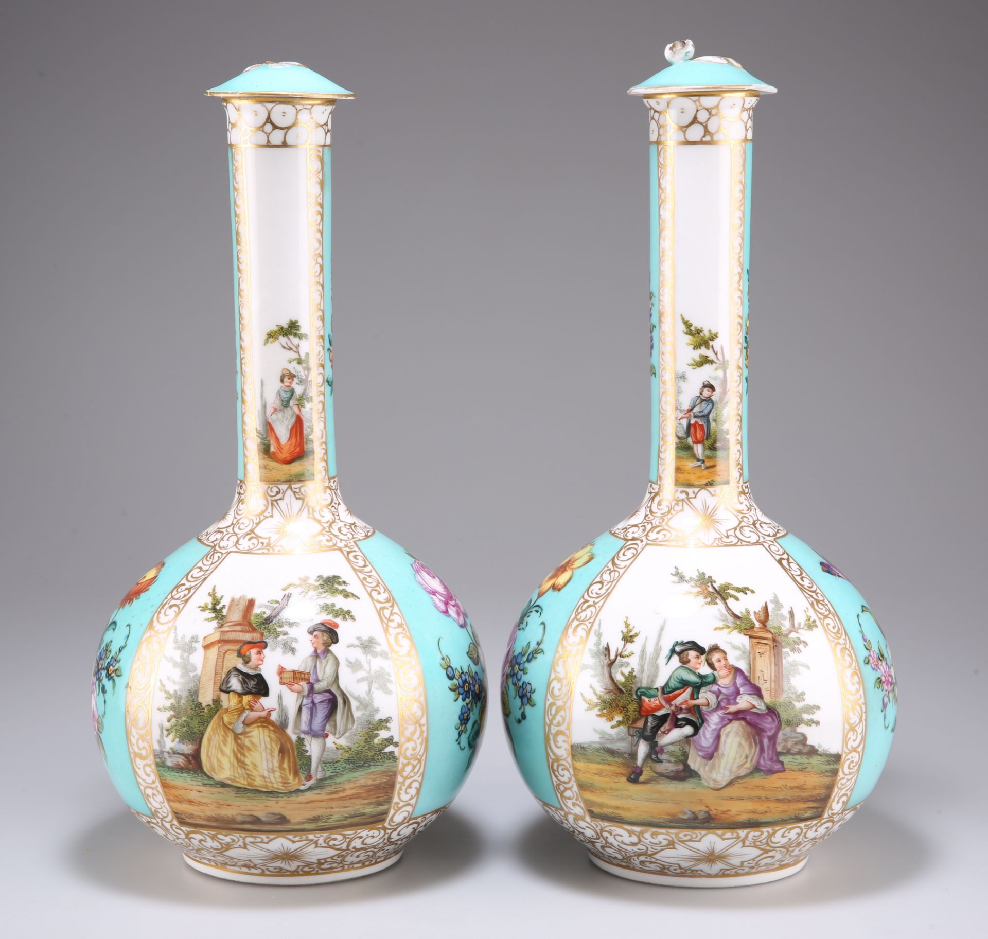 A PAIR OF HELENA WOLFSOHN BOTTLE VASES AND COVERS - Image 2 of 2