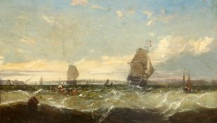 JOHN CALLOW (1822-1878), ON THE MERSEY
