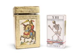 A VINTAGE ITALIAN TAROT CARDS BOX