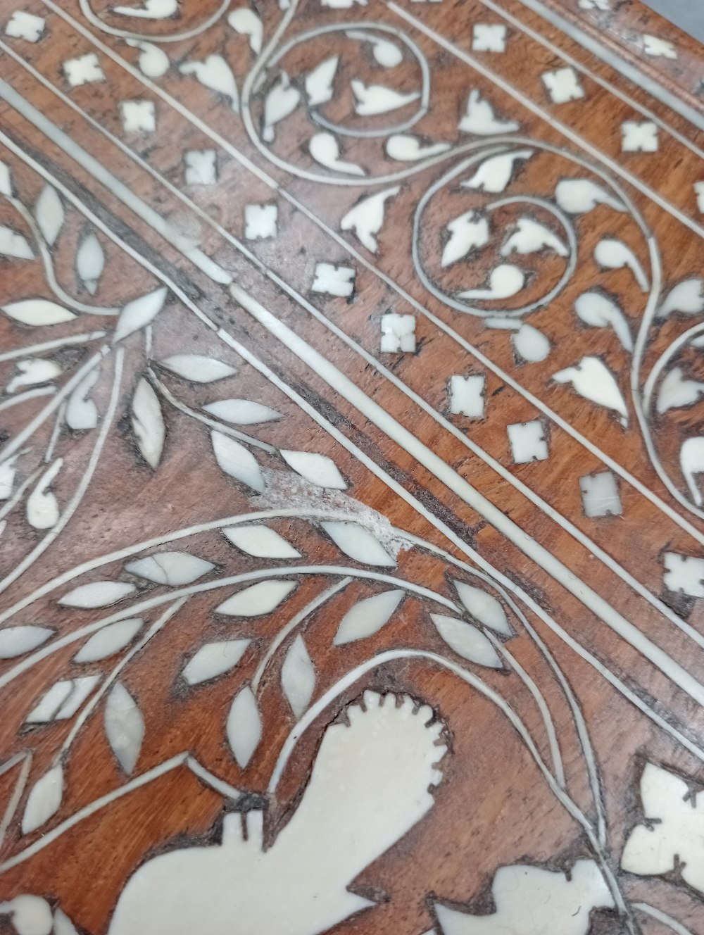 A HOSHIARPUR INLAID OCASSIONAL TABLE, CIRCA 1900 - Image 3 of 5