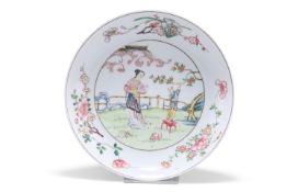 A CHINESE YONGZHENG-STYLE FAMILLE ROSE DISH