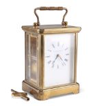 MATTHEW NORMAN, LONDON, A BRASS CASED CARRIAGE CLOCK