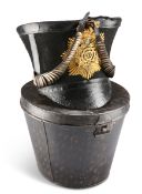 AN OFFICER'S RARE 1829 PATTERN 'BELL TOP' SHAKO