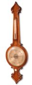 AN EARLY VICTORIAN ROSEWOOD ONION-TOP BAROMETER