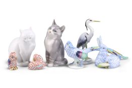 A GROUP OF CONTINENTAL PORCELAIN ANIMAL MODELS