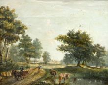 ENGLISH SCHOOL (19TH CENTURY), PASTORAL LANDSCAPES, A PAIR
