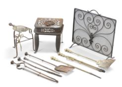 A COLLECTION OF COUNTRY HOUSE METALWORK