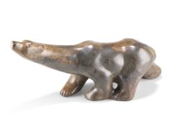 PIERRE CHENET, A PATINATED BRONZE MODEL OF A POLAR BEAR