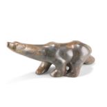 PIERRE CHENET, A PATINATED BRONZE MODEL OF A POLAR BEAR