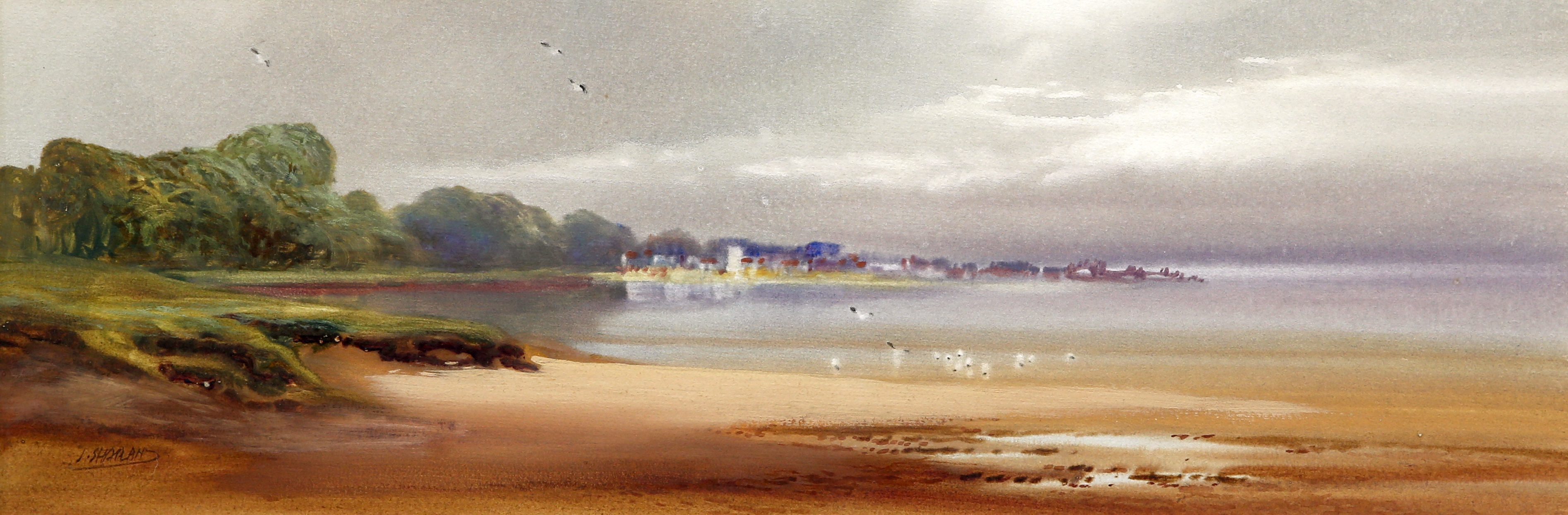 JOHN SHAPLAND (1865-1929), BEACH SCENES, A PAIR - Image 2 of 4
