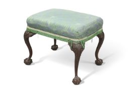 A CARVED STOOL, 18TH CENTURY AND LATER