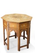 A HOSHIARPUR INLAID OCASSIONAL TABLE, CIRCA 1900