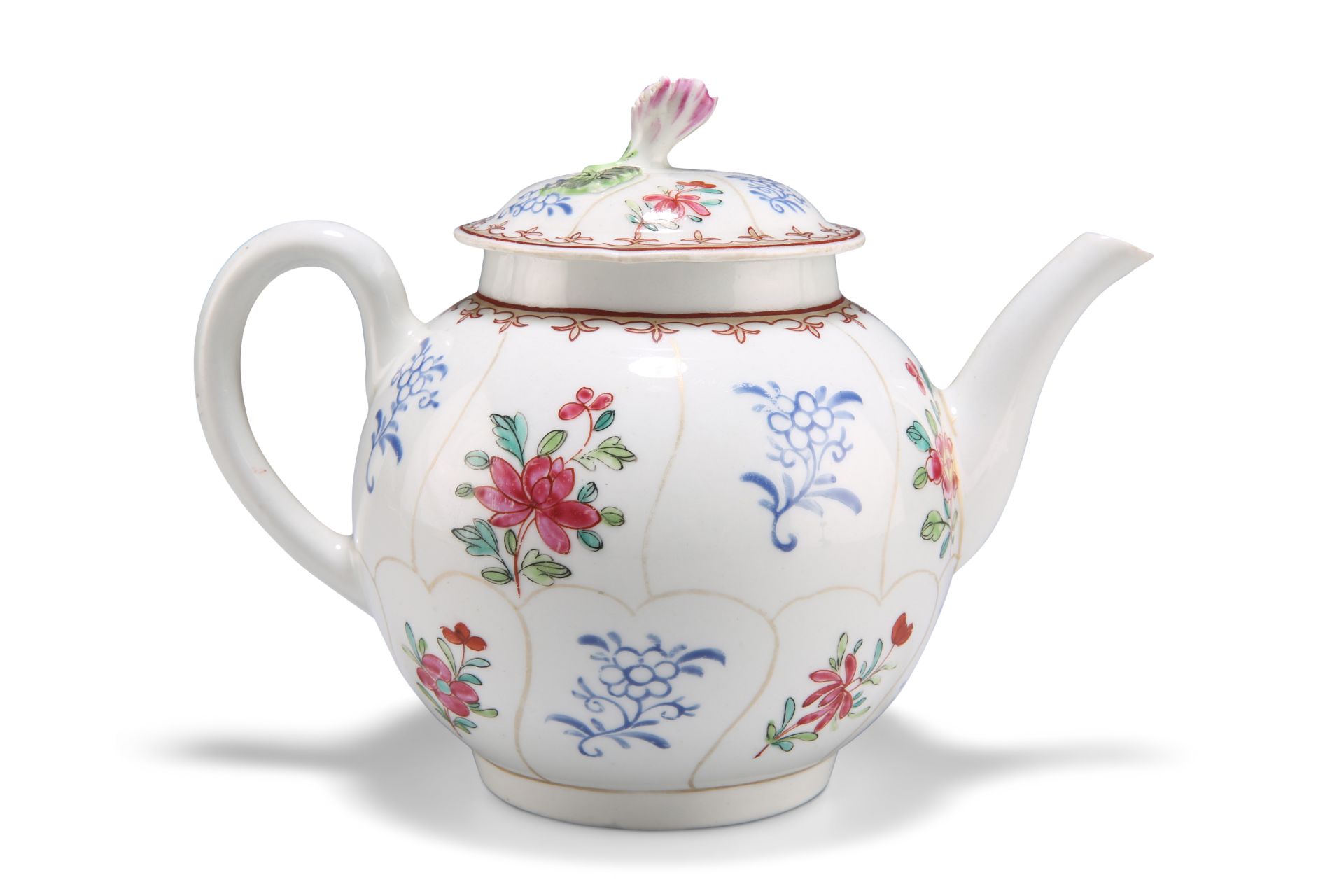 A WORCESTER TEAPOT AND COVER - Image 2 of 2