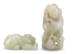 TWO CHINESE JADE CARVINGS