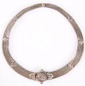 A Middle Eastern silver collar necklace