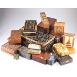 A collection of decorative and other boxes