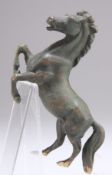 A bronze model of a horse