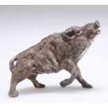 A small cold-painted spelter model of a wild boar, early 20th Century