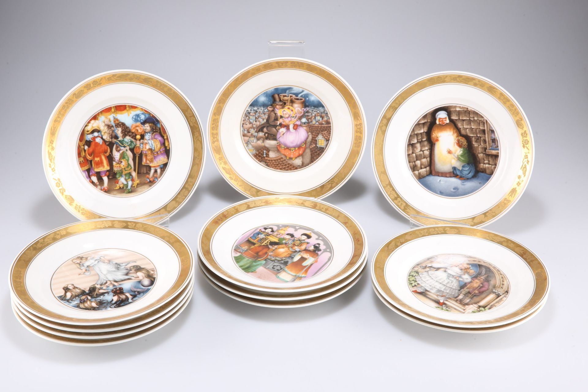 A set of twelve Royal Copenhagen Hans Christian Andersen plates