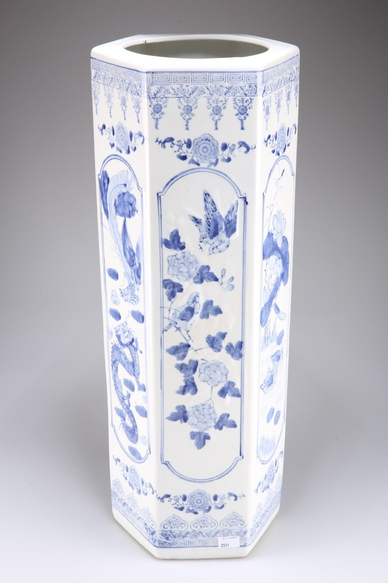 Oriental blue and white stickstand - Image 4 of 7