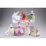 Seven Royal Doulton figures, Chloe HN1470, Pamela HN3223, Michelle HN2234, Christmas Time HN2116,