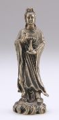 A small Chinese bronze figure of Guanyin