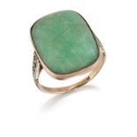 AN EARLY 20TH CENTURY AMAZONITE RING